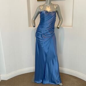 A. B. S  Collection By Allen Steward Special Occasion Woven Gown Blue Size 6